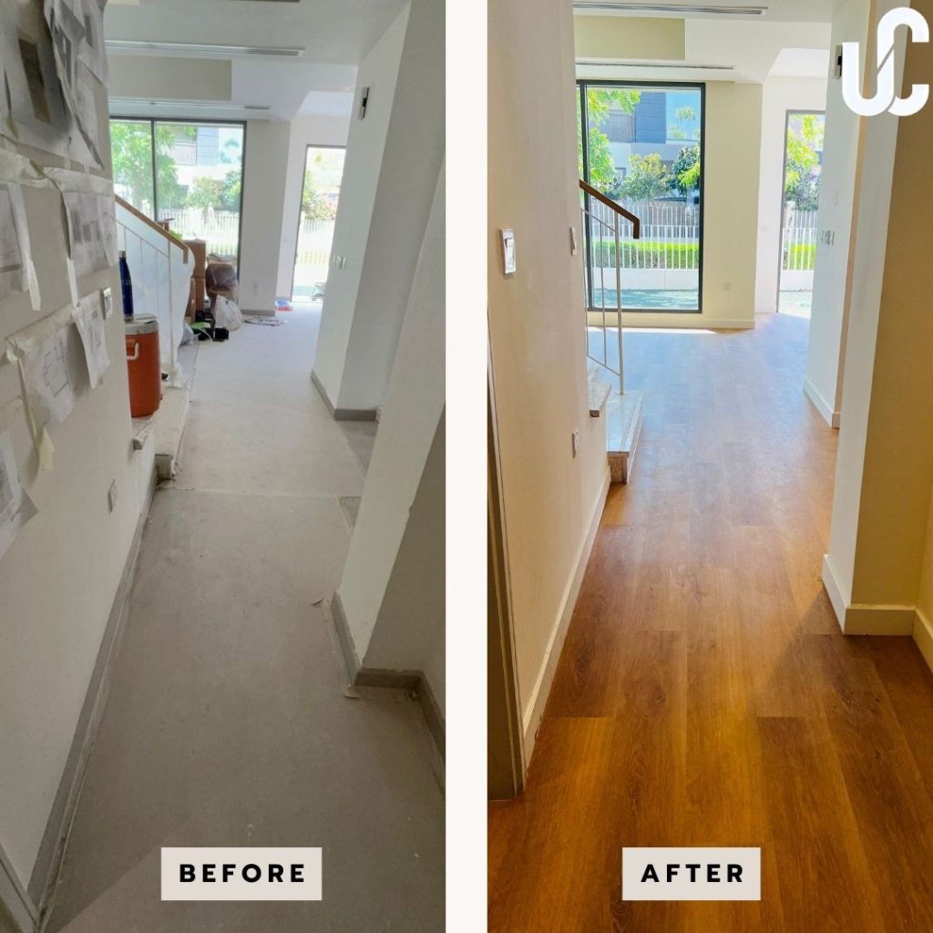 LVT Flooring done in a villa in Dubai Hills community