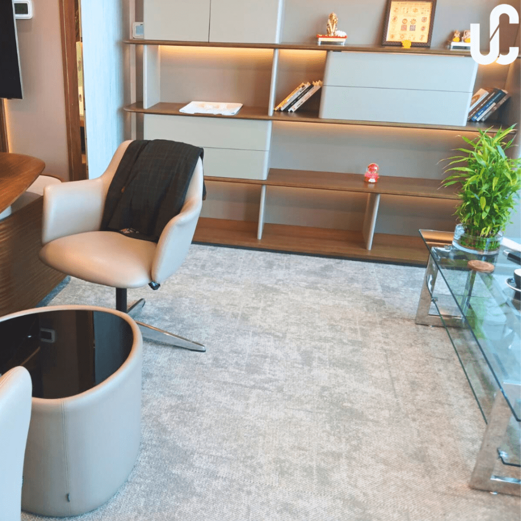 carpet tiles installation done in a corporate office area.