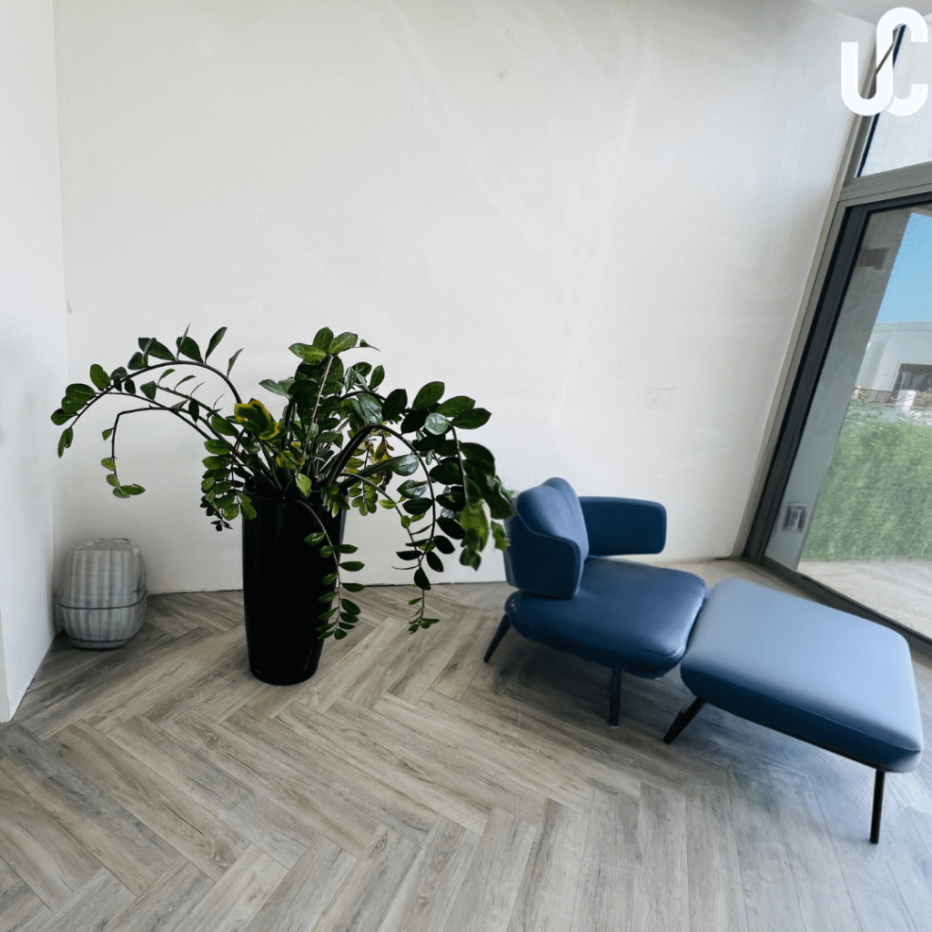 SPC Herringbone installation in Al Maktoum City Villa