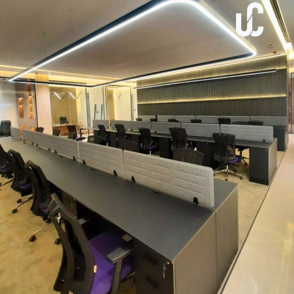 Carpet tiles flooring done in an office area