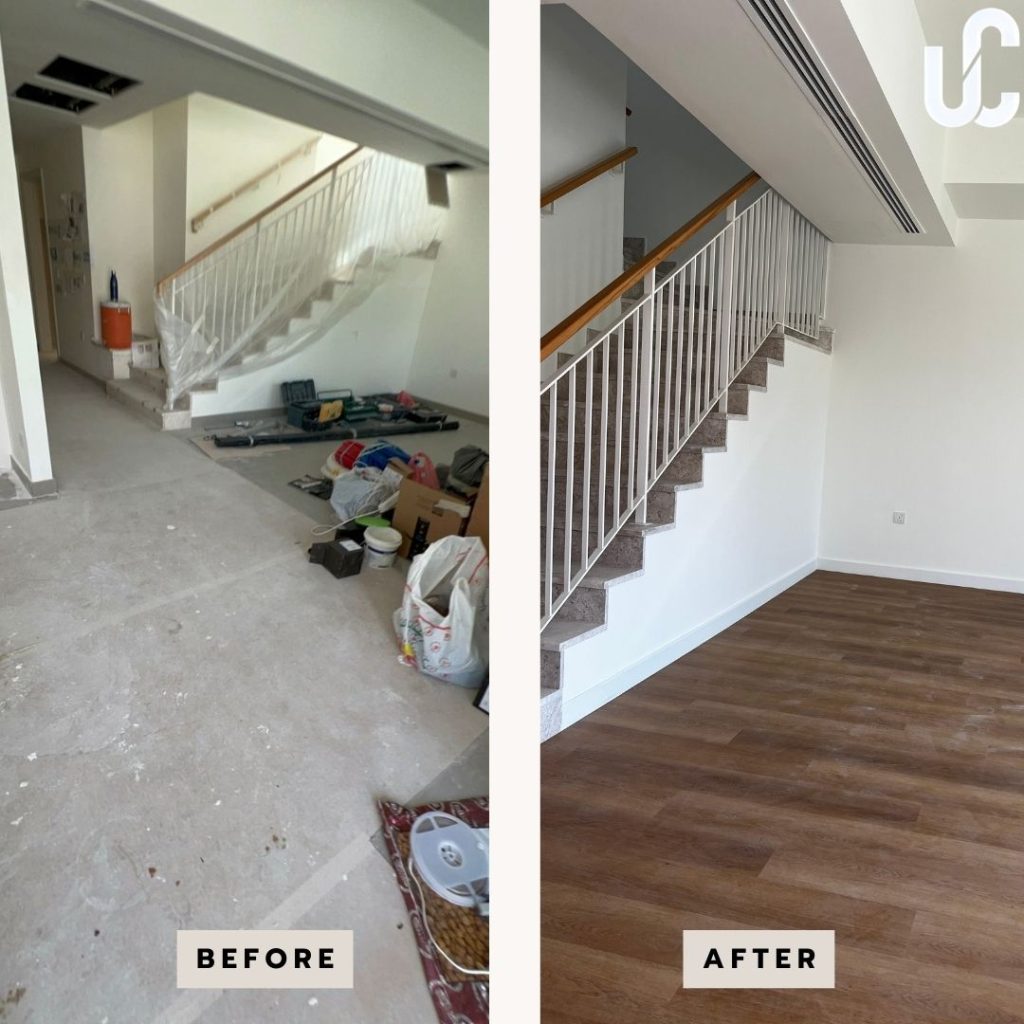 LVT Flooring done in a villa in Dubai Hills community