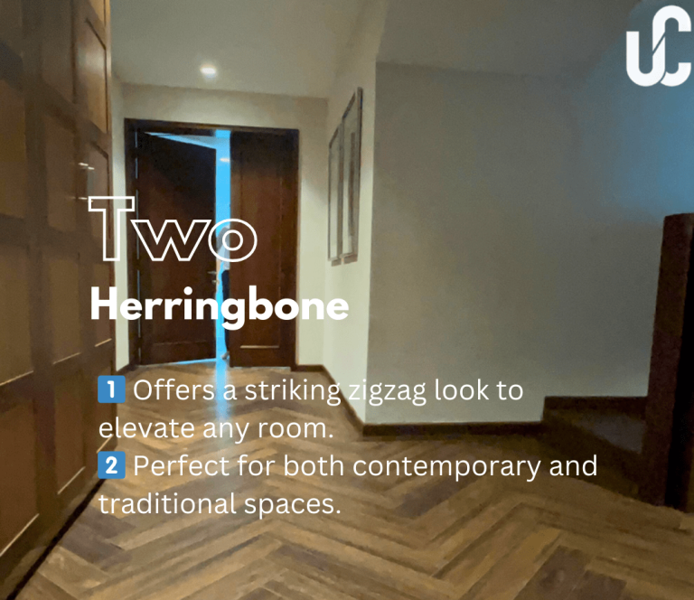 Herringbone flooring pattern