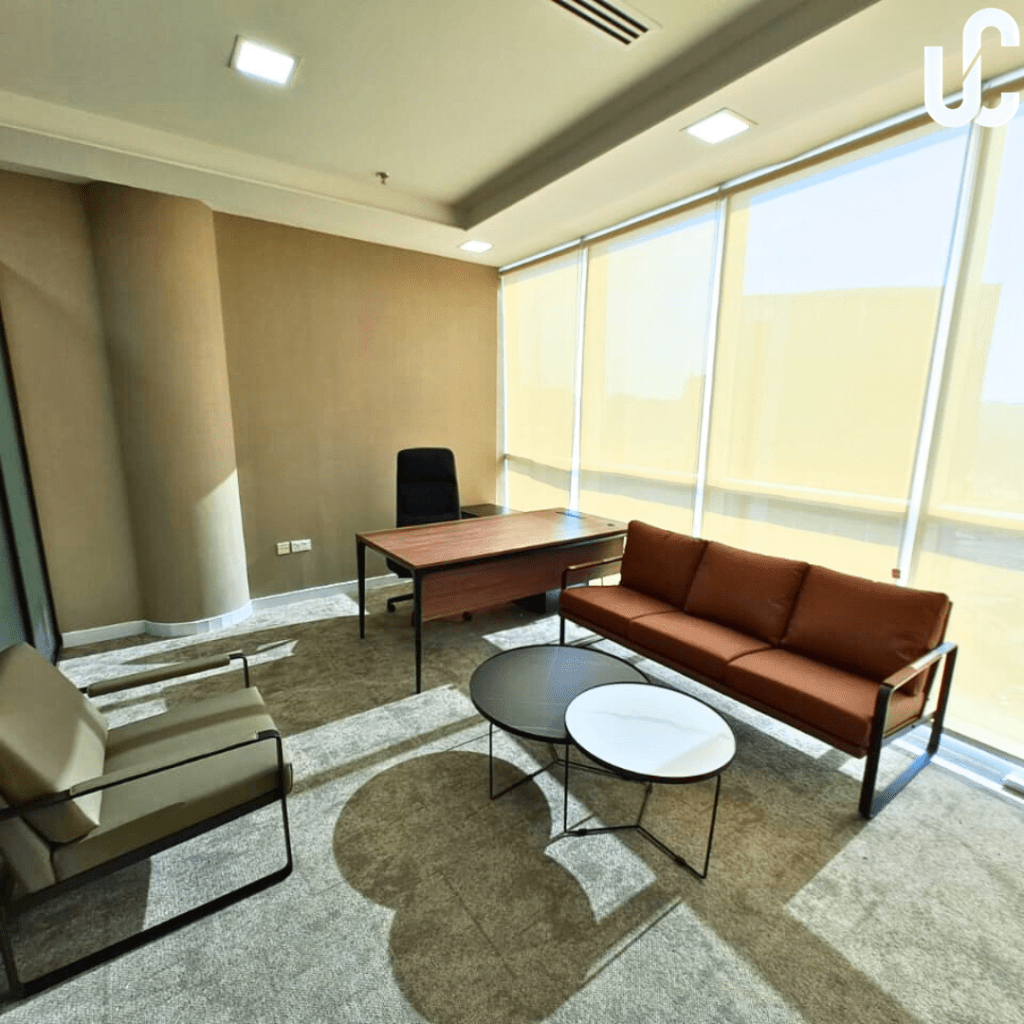 Beige carpet tiles