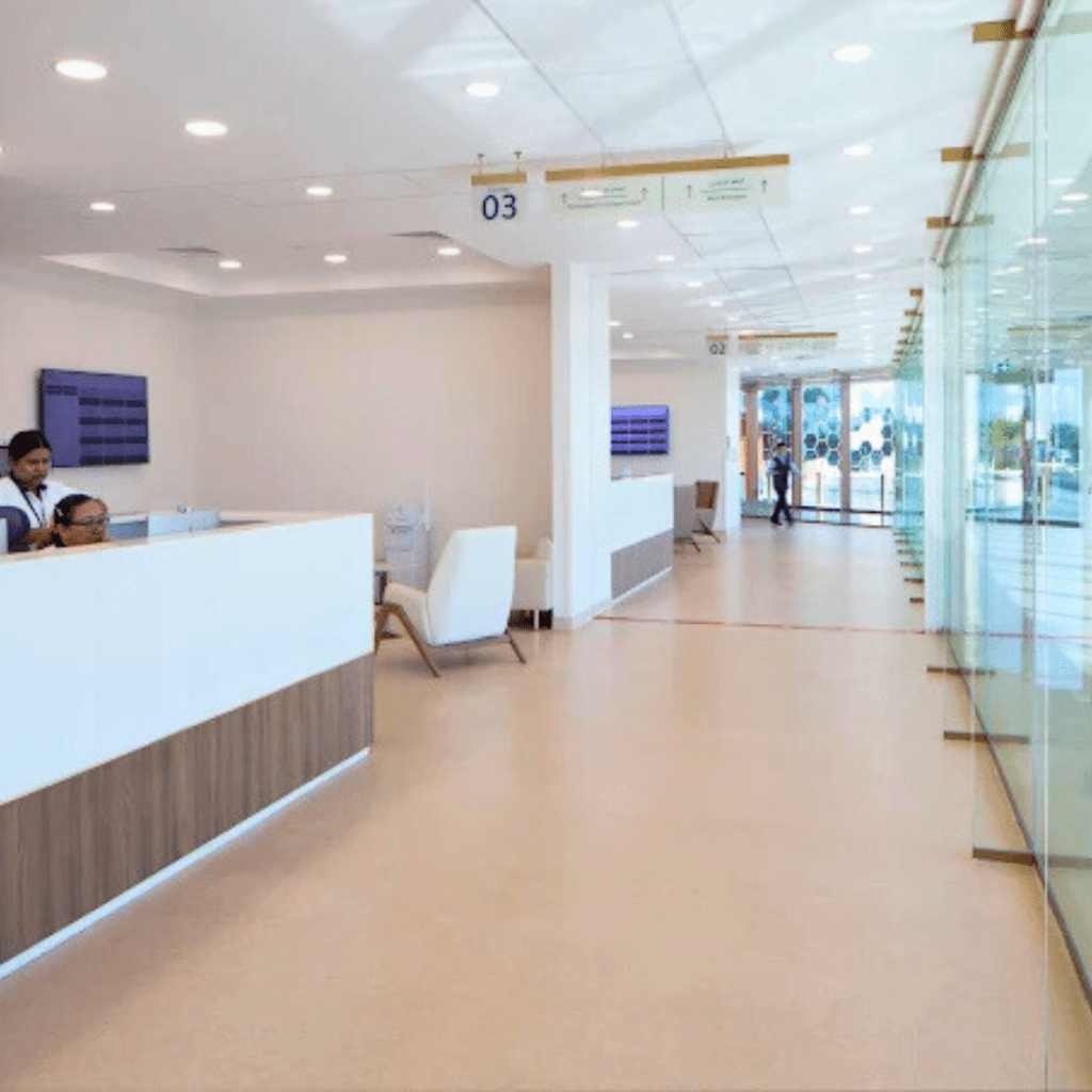 Vinyl flooring in the Lobby at King's College Hospital London, Jeddah
