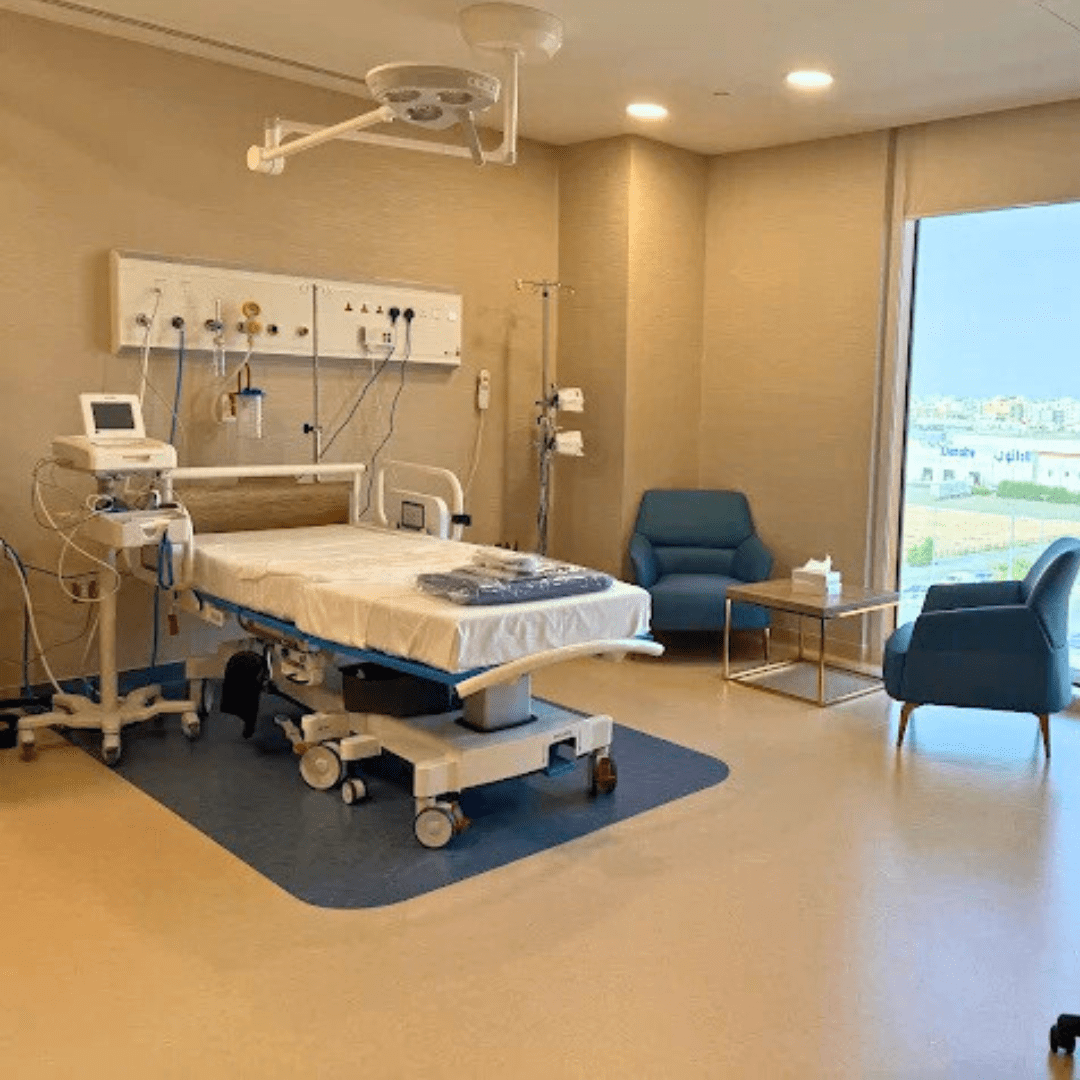 Vinyl flooring at King's College Hospital London, Jeddah