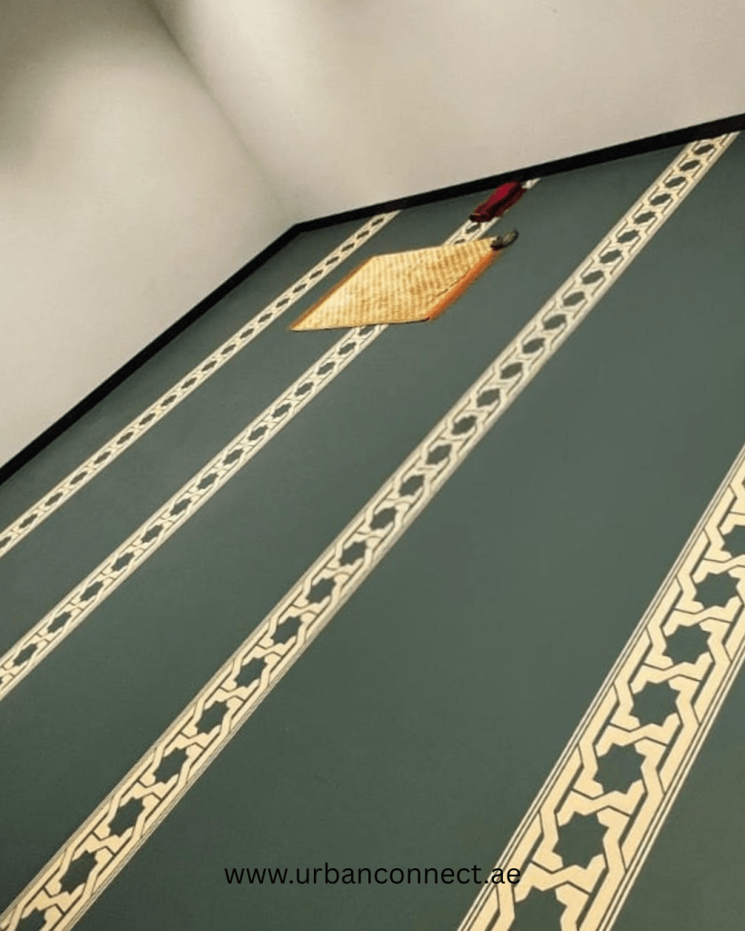 Vinyl sheet installed in prayer area